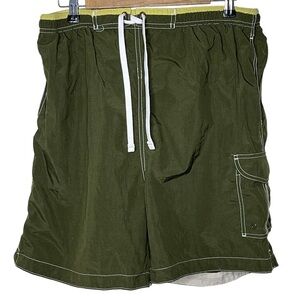 Sand N Sun Green Swim Trunks Sz L(36/38)
